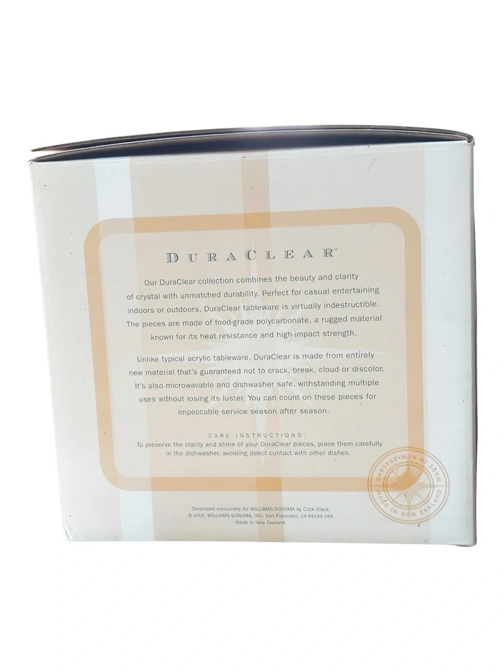 Williams-Sonoma vintage Duraclear 17 fl. Oz. Tumbler Multi-Color set of 6 NWT